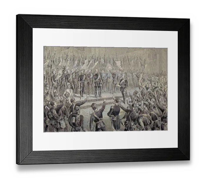 Framed Print : On 18 January 1871, the proclamation of the King of Prussia to the German Emperor took place in Versailles