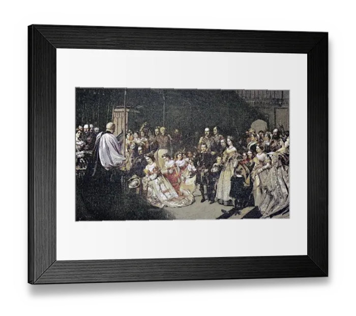 Framed Print : The Wedding of Prince William of Prussia to Princess Victoria of England in the Chapel of St