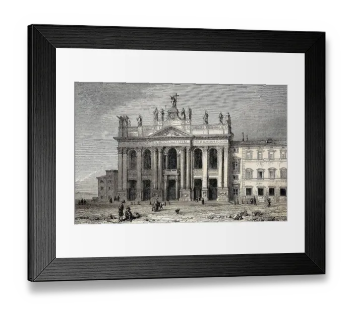 Framed Print : The Papal Archbasilica of St. John Lateran or Arcibasilica Papale di San Giovanni in Laterano