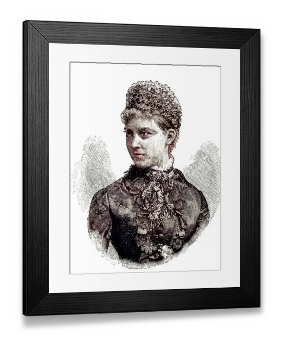Framed Print : Princess Charlotte of Prussia, Victoria Elisabeth Augusta Charlotte of Prussia