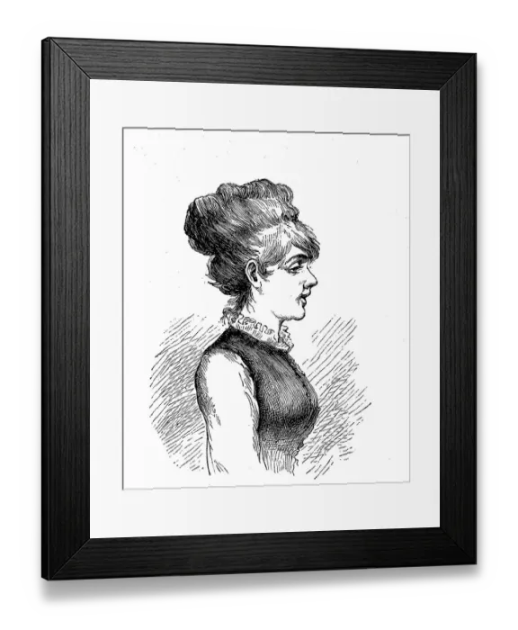 Framed Print : Woman, saleswoman in a shop according to her line of business
