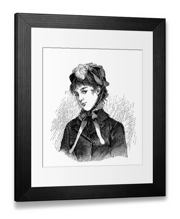 Framed Print : Woman, saleswoman in a shop according to her line of business Framed Print : Woman, saleswoman in a shop according to her line of business
