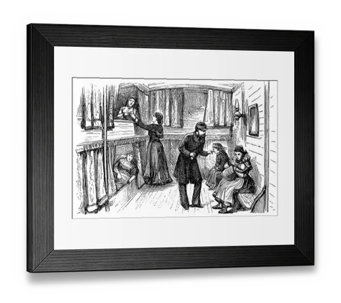 Framed Print : Scene on an English emigrant ship Framed Print : Scene on an English emigrant ship