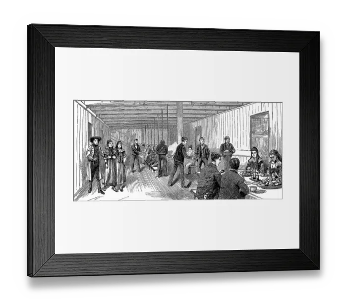 Framed Print : Scene on an English emigrant ship
