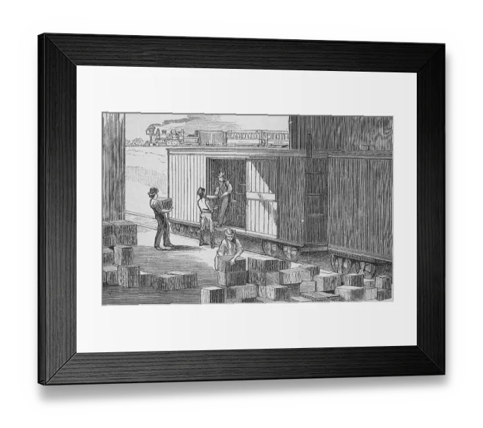 Framed Print : Thurber & Co canning factory in Moorestown