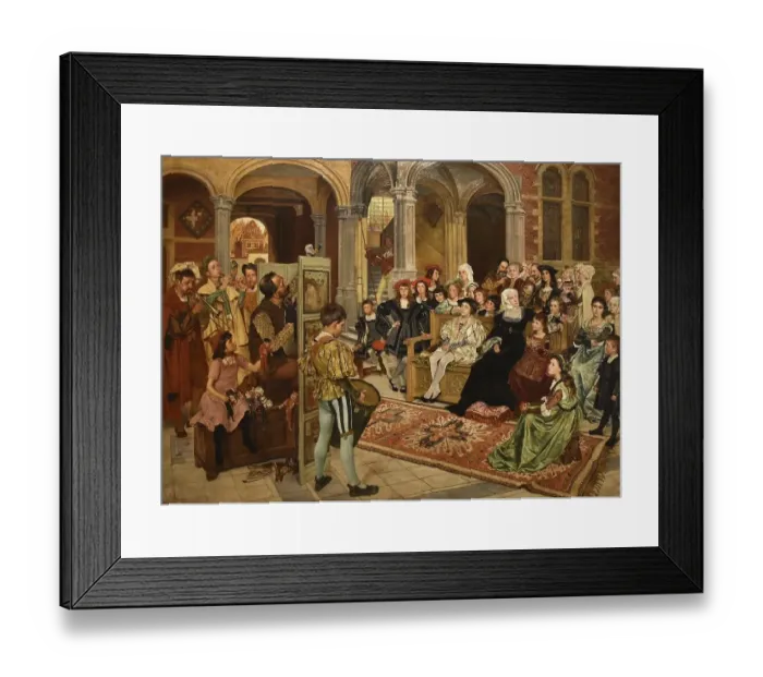 Framed Print : Puppet Theatre at the Court of Margaret of Austria