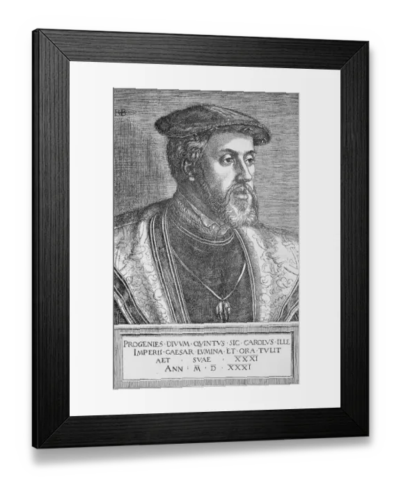 Framed Print : Charles V (born 24 February 1500) (died 21 September 1558)