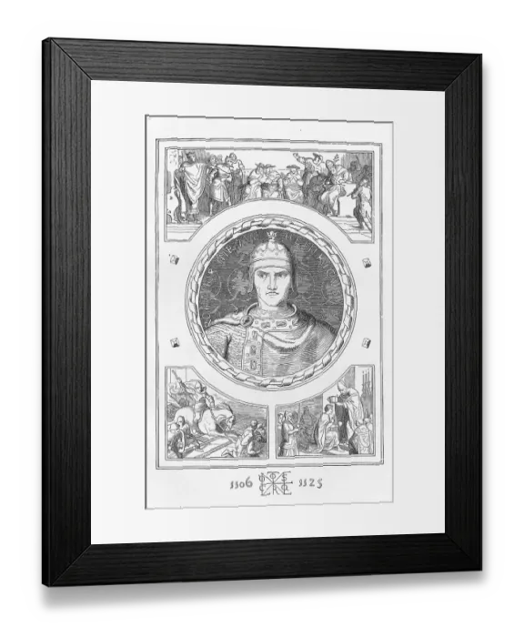 Framed Print : Henry V (born 1081 or 1086) (died 23 May 1125 in Utrecht) from the Salian family was co-king with his father Framed Print : Henry V (born 1081 or 1086) (died 23 May 1125 in Utrecht) from the Salian family was co-king with his father