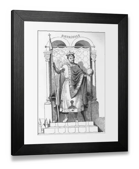 Framed Print : Henry II (born 6 May 973 or 978) (died 13 July 1024)