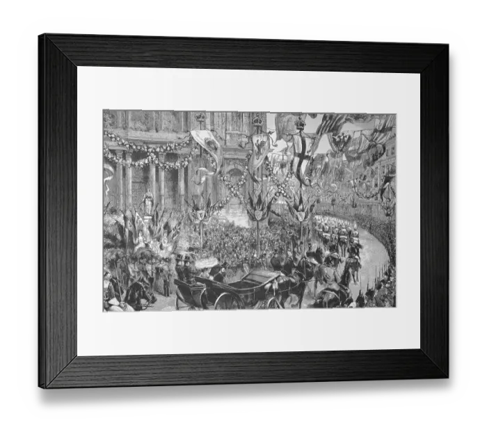 Framed Print : Historical illustration of the wedding of Mary of Teck Framed Print : Historical illustration of the wedding of Mary of Teck