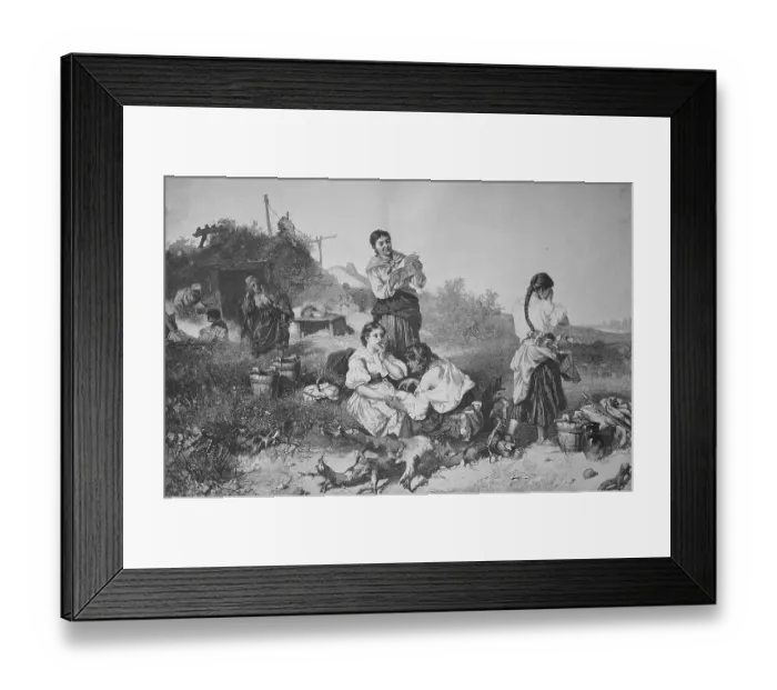 Framed Print : Historical illustration of a fortune teller Framed Print : Historical illustration of a fortune teller