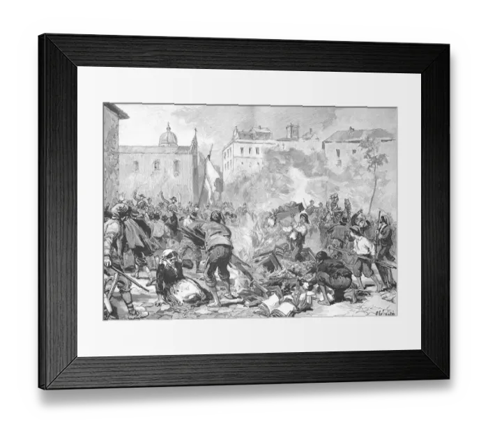 Framed Print : Historical illustration of the 1893 uprising in Sicily Framed Print : Historical illustration of the 1893 uprising in Sicily