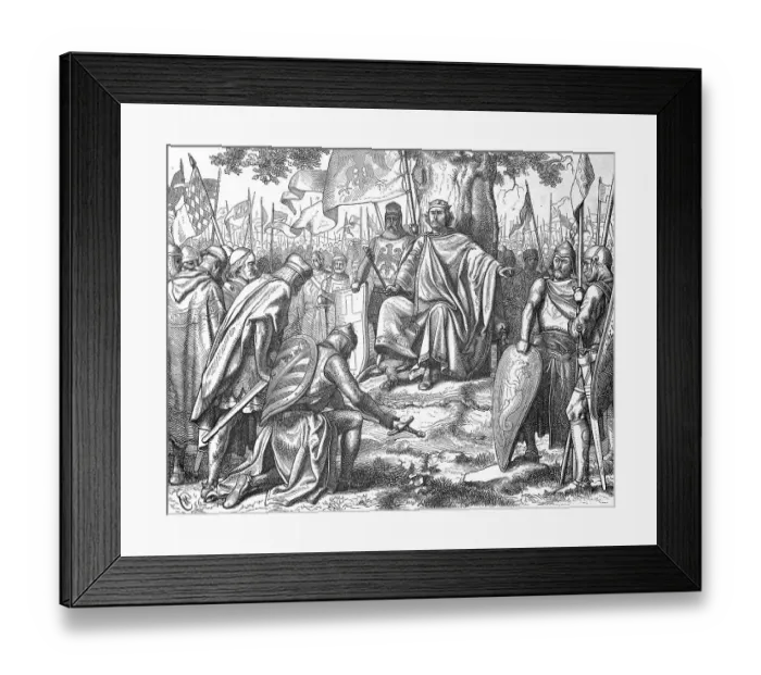 Framed Print : Historical illustration of the subjugation of the Saxon princes in Spira Framed Print : Historical illustration of the subjugation of the Saxon princes in Spira