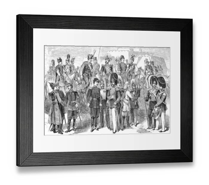 Framed Print : Uniforms of Russian soldiers in 1880 Framed Print : Uniforms of Russian soldiers in 1880