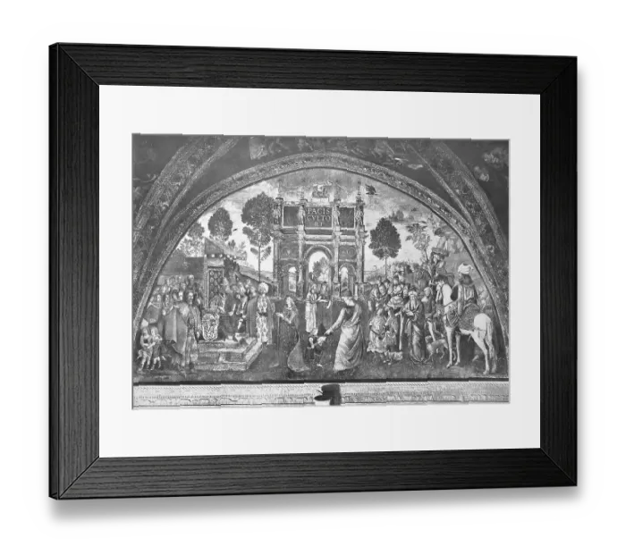 Framed Print : Historical depiction of the disputation of St Catherine of Alexandria