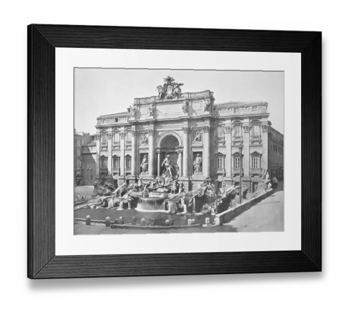 Framed Print : Historical photo (ca 1880) of the Trevi Fountain