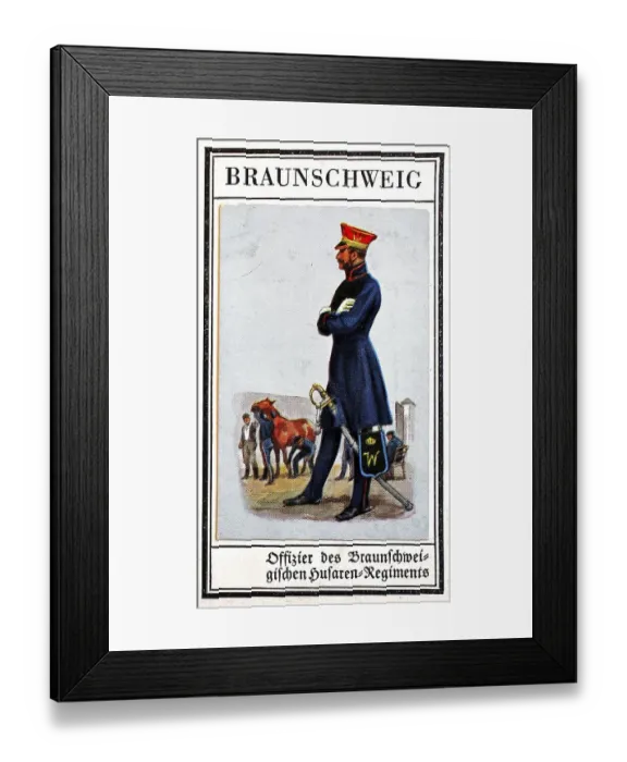 Framed Print : German Uniforms of the 19th century