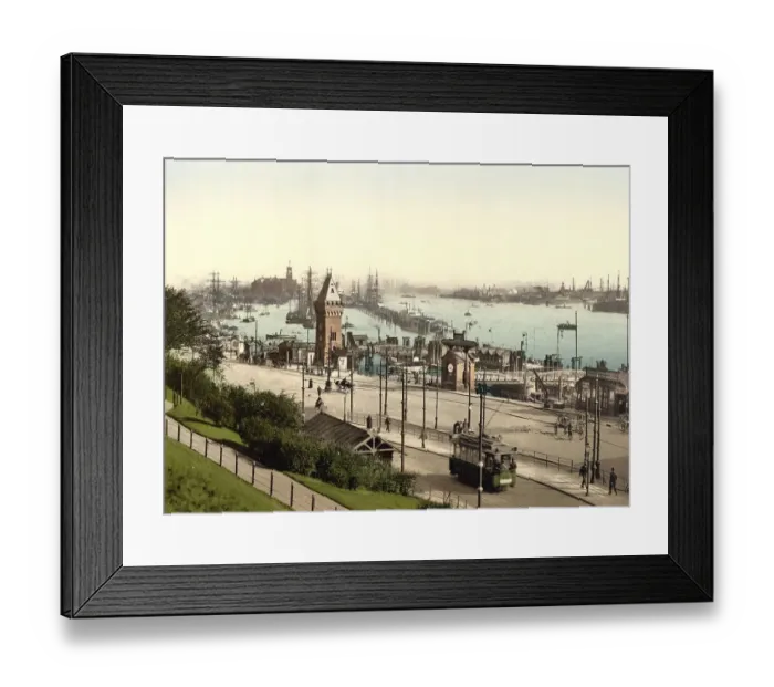 Framed Print : The landing stage in St. Pauli Framed Print : The landing stage in St. Pauli