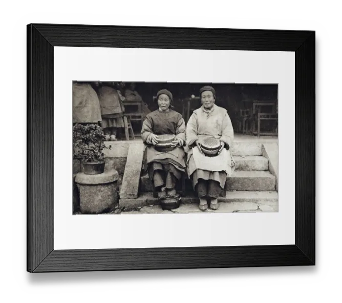 Framed Print : Charcoal Stoves for Warming Hands and Feet
