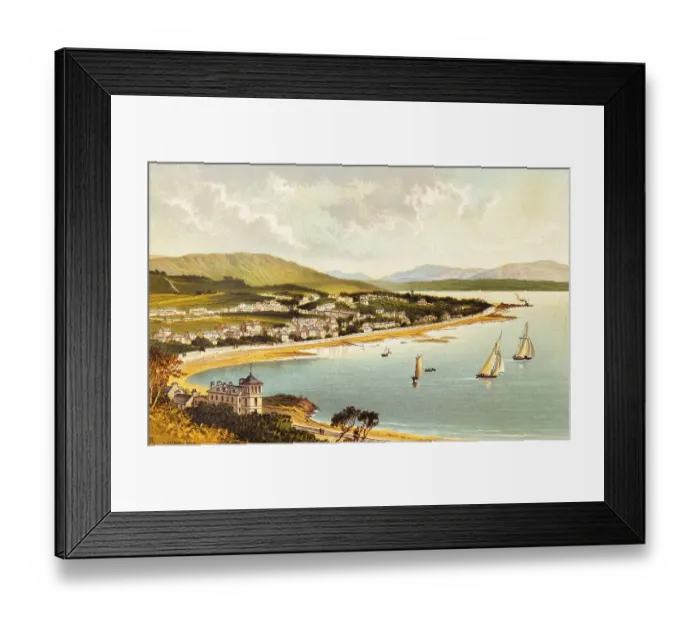 Framed Print : Small town Dunoon at the Clyde