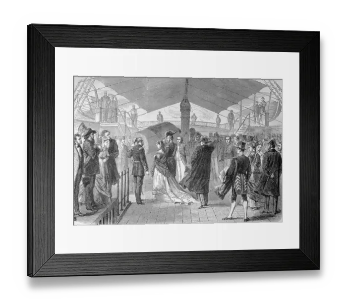 Framed Print : Military parade of the American Winged Army with Admiral Farragut