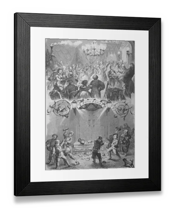 Framed Print : Polterabend is a German wedding custom in which guests smash china the night in front of the wedding to bring good luck