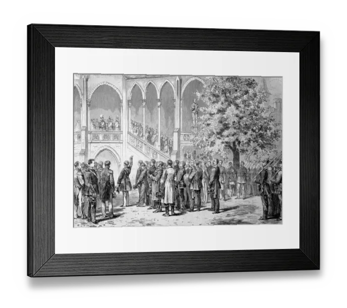 Framed Print : Speech by Count Stillfried to the King Framed Print : Speech by Count Stillfried to the King