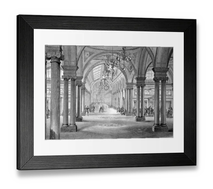 Framed Print : The new railway station in Stuttgart 1890