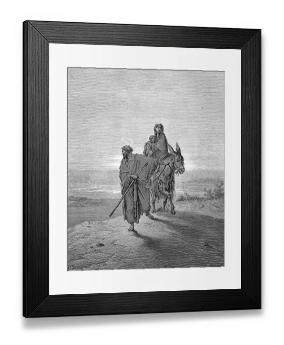 Framed Print : The flight into Egypt is a biblical event described in the Gospel of Matthew