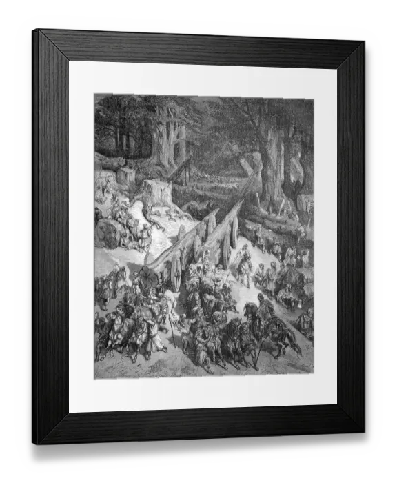 Framed Print : Tree felling by the cedars in Lebanon