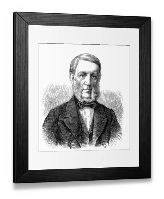Framed Print : George Bancroft, 1800 to 1891, was an American historian and statesman