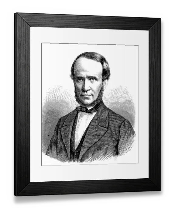 Framed Print : Johann Georg fisherman, 1816 to 1897
