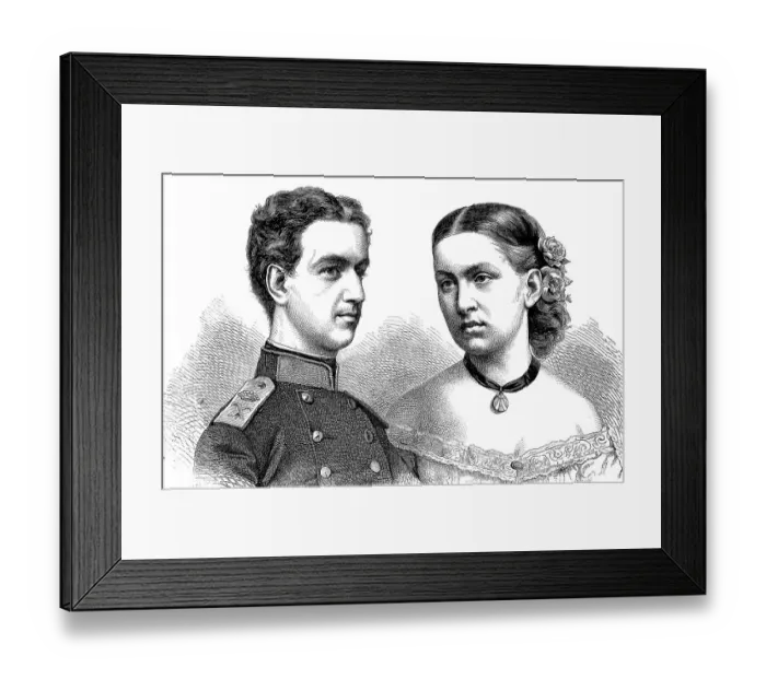 Framed Print : George I of Greece and his woman