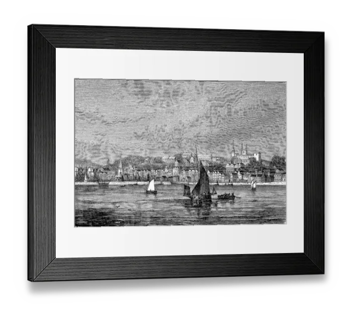 Framed Print : View of Guernsey Harbour, Channel Islands