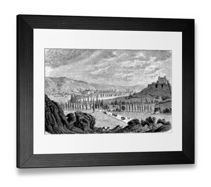 Framed Print : View of Eichstaett, formerly also Eichstaedt or Aichstaed