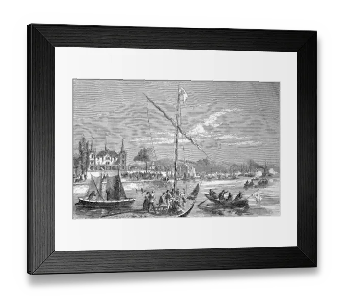 Framed Print : The Feast of the Boatmen in Geneva in Switzerland Framed Print : The Feast of the Boatmen in Geneva in Switzerland