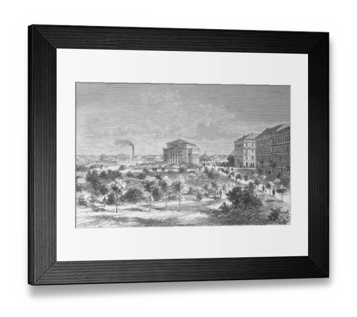 Framed Print : The Theatre of Riga, 1880, Latvia Framed Print : The Theatre of Riga, 1880, Latvia