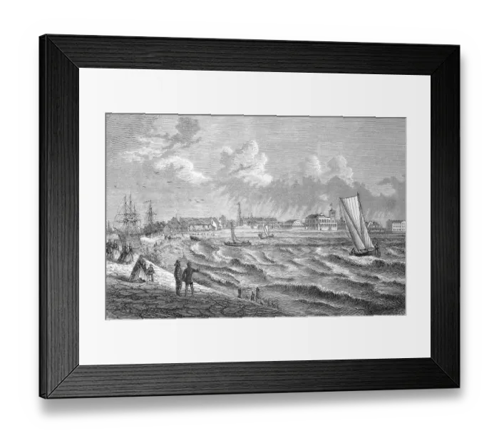 Framed Print : Warnemuende is a seaside resort and a district of the city of Rostock in Mecklenburg