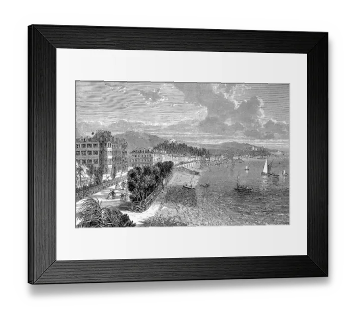 Framed Print : The Promenade des Anglais, Promenade of the English