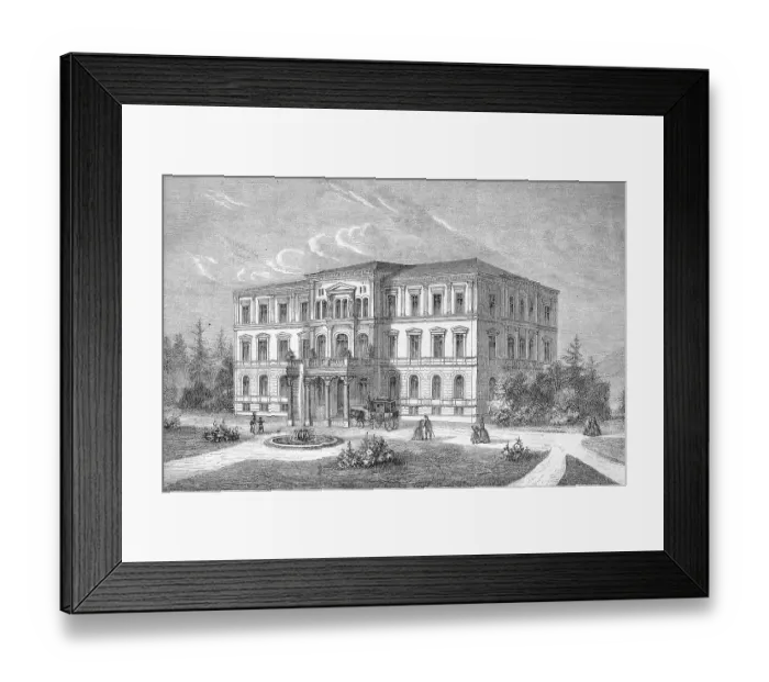 Framed Print : The new building of the Eye Clinic in Heidelberg