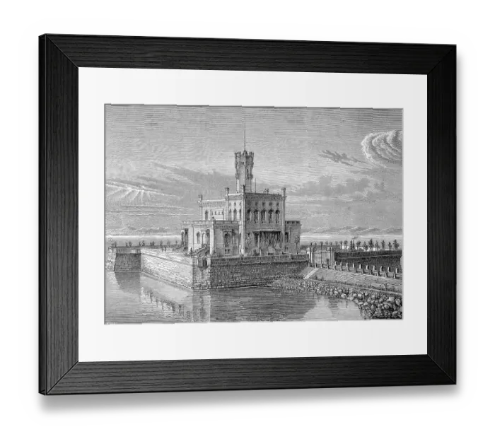 Framed Print : The New Montfort Palace on Lake Constance