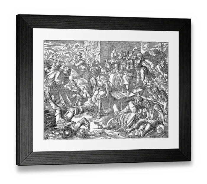 Framed Print : Count von Staremberg gives orders despite being wounded