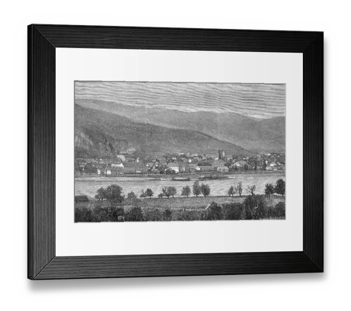 Framed Print : Orsova, the ru, 1881, digitally restored reproduction of a 19th-century original Framed Print : Orsova, the ru, 1881, digitally restored reproduction of a 19th-century original