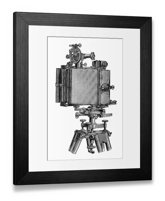 Framed Print : A phototheodolite by the Hartl company