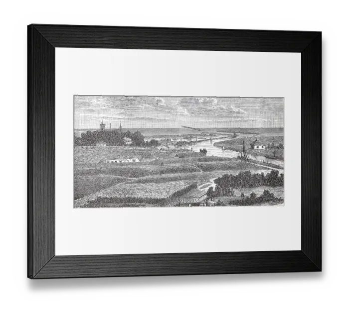 Framed Print : New water in the harbour of Gdansk