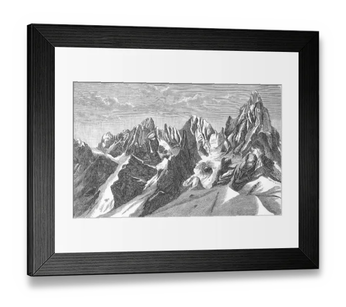 Framed Print : The Dolomites of Paneveggio in South Tyrol in 1880