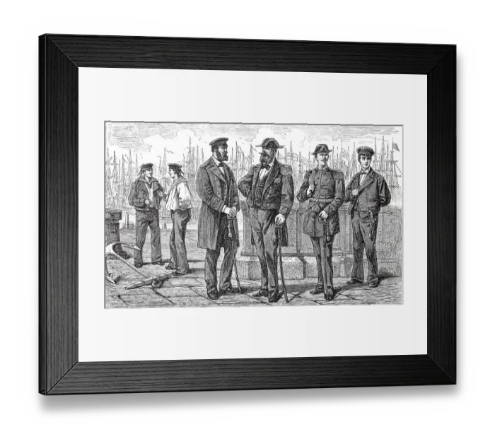 Framed Print : Uniforms of the German Navy (from left) Sailors