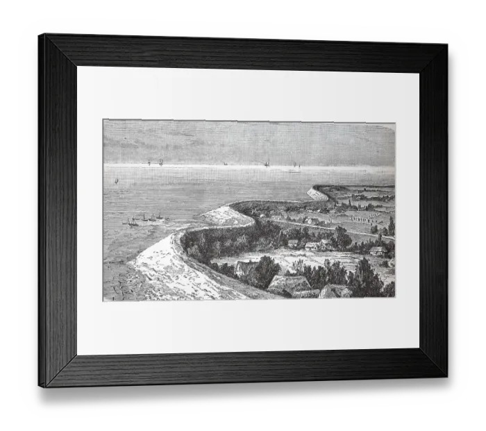 Framed Print : Diked marshland on the East Frisian coast Framed Print : Diked marshland on the East Frisian coast
