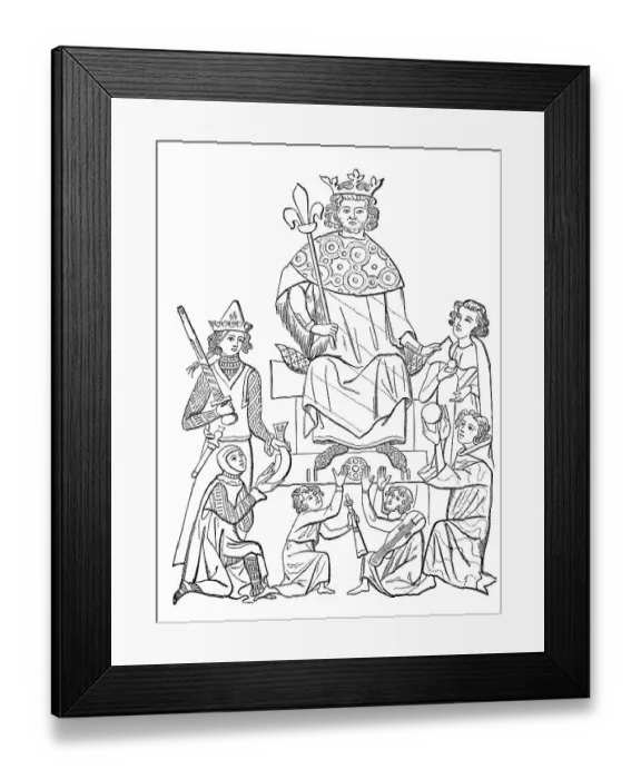 Framed Print : Cultural state in the 13th and 14th century