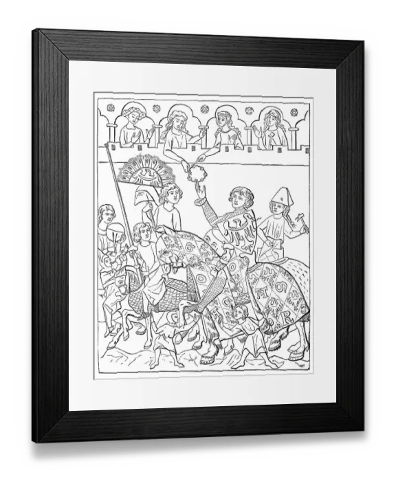 Framed Print : Cultural state in the 13th and 14th century